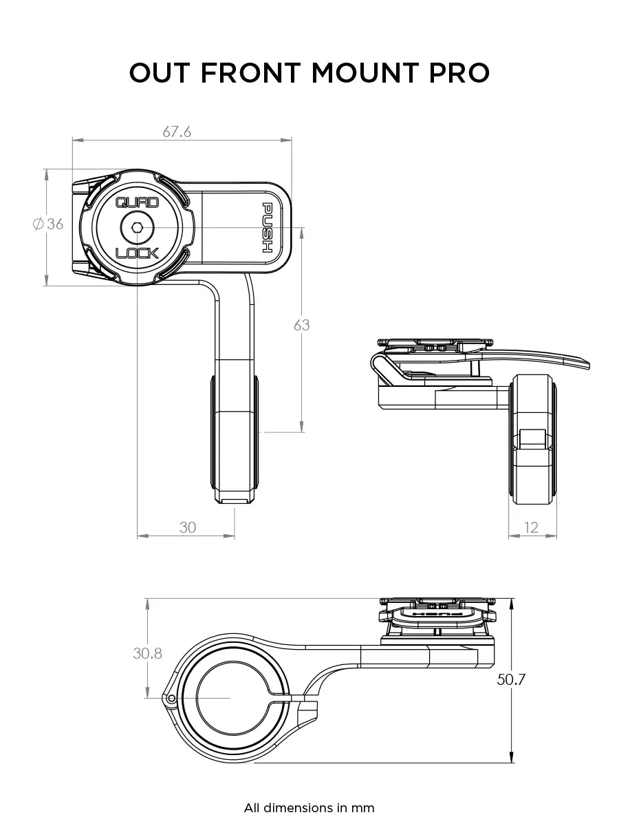 Quad Lock Out Front Mount PRO