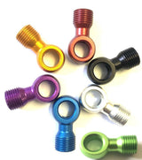 Hope 90 Degree Banjo Connector Pack - For 5mm Black Hose. All Colours!