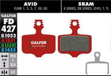 Galfer Disc Brake Pads for SRAM Avid - FD427 G1851 - Advanced Red
