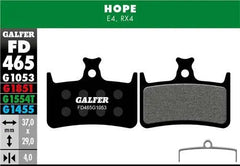 Galfer Disc Brake Pads for Hope E4 RX4 MTB G1053 NEW FD465 Black Standard