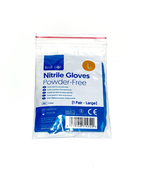 Powder Free Nitrile Safety Gloves (Large)
