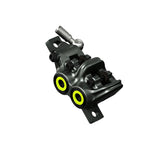 Magura MT7 Brake Caliper in Mystic Grey / Neon Yellow With Turnable Connection. 2701236