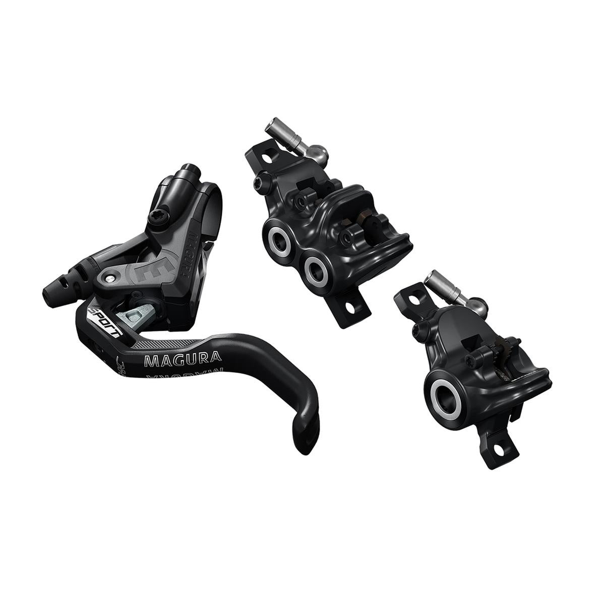 Magura MT Trail Sport Brake Set. 1-finger HC Lever Blade. Suitable For Mounting Left or Right. Front and Rear. 2701389