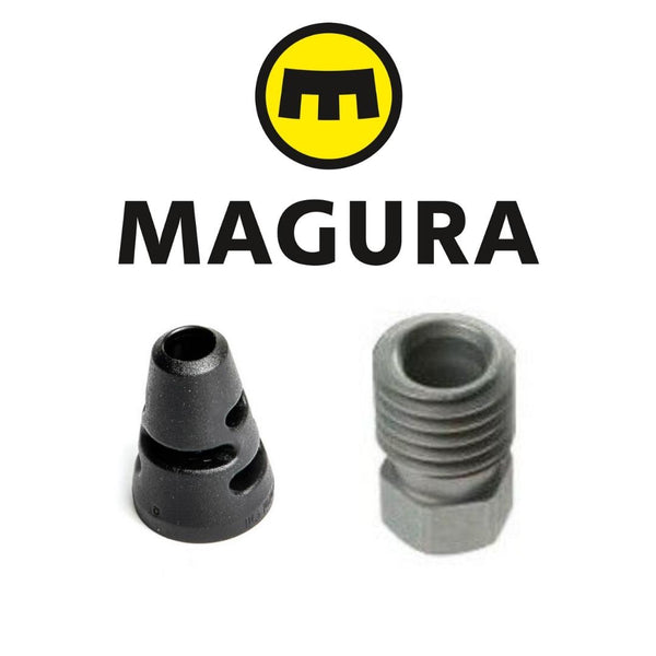 Véritable couvercle de tube Magura (0724699) + écrou de manchon (0724700) pour MT. Noir