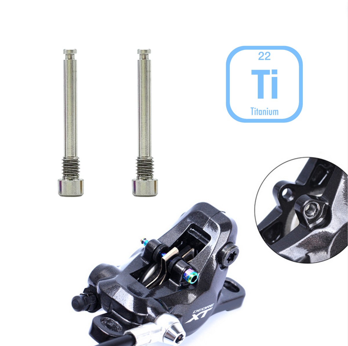 Titanium TBS Shimano Pad Pin Retaining Bolts XTR Deore Saint Zee 