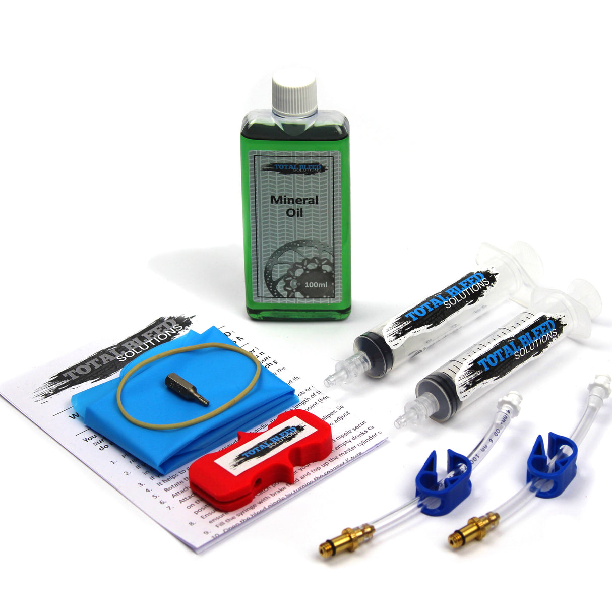 TBS-Entlüftungsset für SRAM DB8 und 100 ml Mineralöl-Bremsflüssigkeit. Service-Kit.